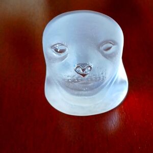 Art Glass Seal Head Figure